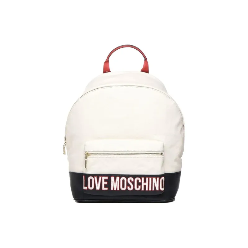 LOVE MOSCHINO Logo Embroidered Zipped Backpack-0