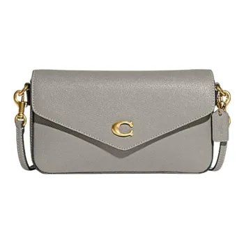 COACH Wyn Cow Leather Shoulder Bag Crossbody Bag Small Size Women's Gray