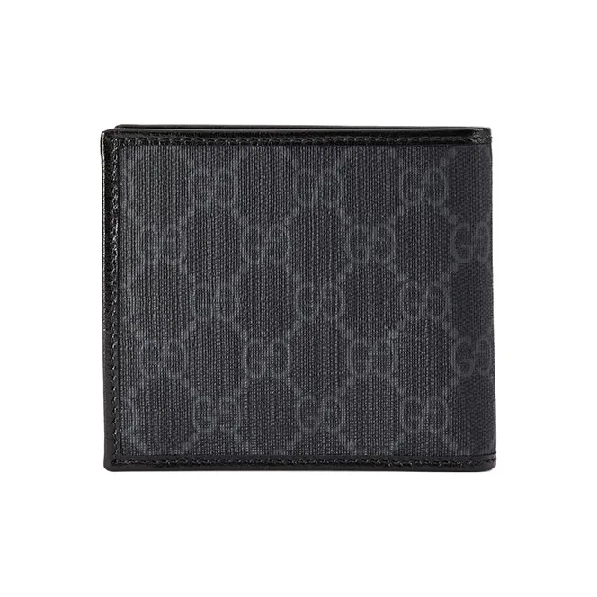 GUCCI GG Canvas With Leather Trim Card Holder, Wallet, Coin Purse Regular Men's Black-2
