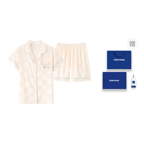 Floating Light Islands Pajama Set Women's Cream Apricot