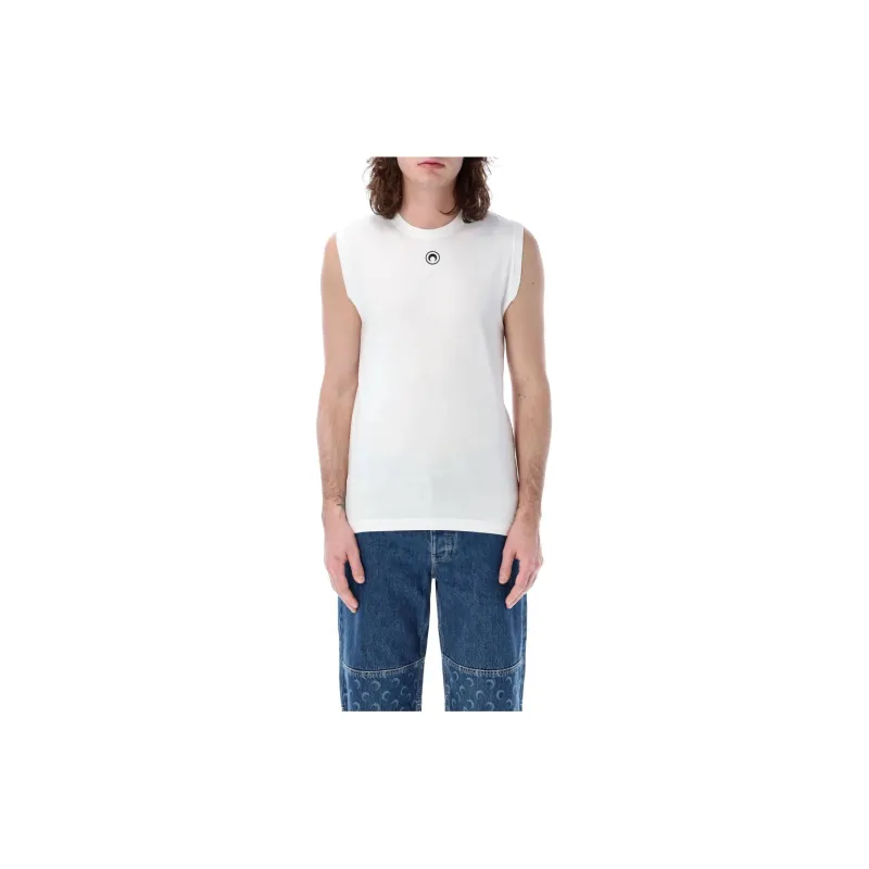 Marine Serre Tank Tops Men's White-2
