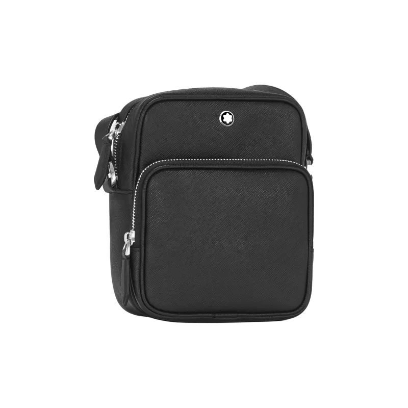 MONTBLANC Cow Leather Messenger Bag, Shoulder Bag, Crossbody Bag Nano Men's Black-1