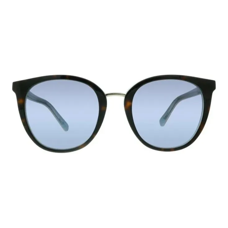 LOVE MOSCHINO Acetate Plastic Oval Sunglasses Women's Black-1