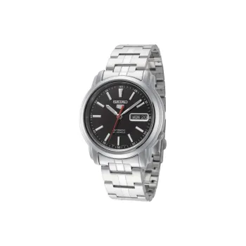 SEIKO Automatic Mechanical Movement Stainless Steel Strap Watch Men's Watches Black Dial