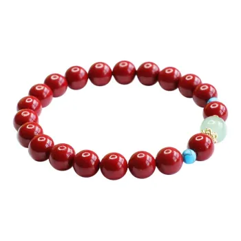 The Years Are Quiet Reconstructed Cinnabar Jade Bracelets Women's