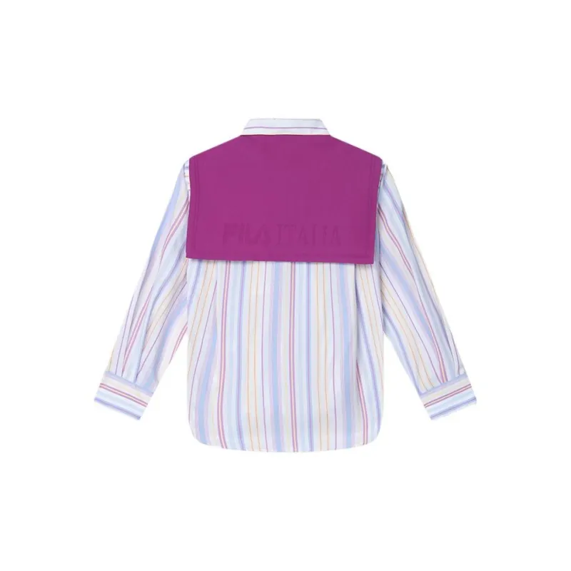 FILA SS24 Shirt Women's Triangle Plum Powder-1