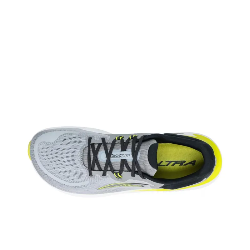 Altra Paradigm 7 Cushioning Anti Slip And Wear Resistant Low Top Running Shoes Men's Gray White Yellow-3
