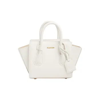 GUESS Genuine Leather Shoulder Bag, Crossbody Bag, Handbag Mini Women's White