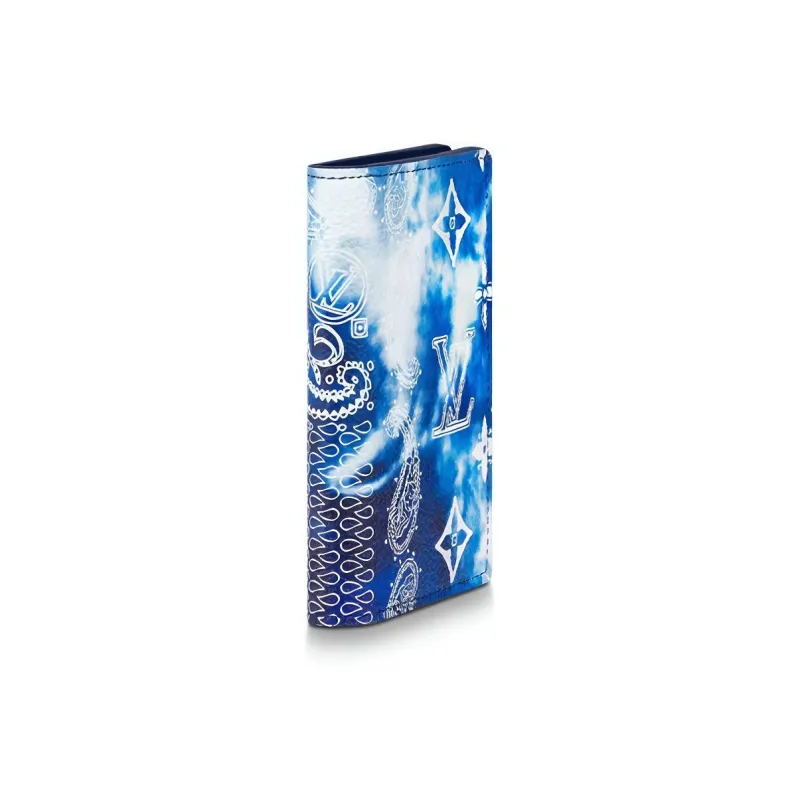 LOUIS VUITTON Pocket Organiser Monogram Bandana Bleached Blue-1