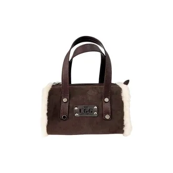 UGG Shearling One Shoulder Handbags Medium Size Women's Chocolate