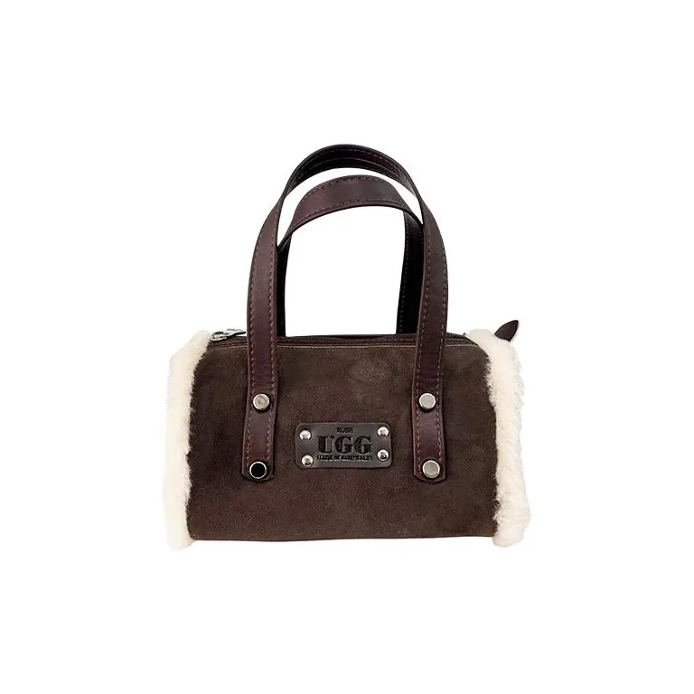 UGG Shearling One Shoulder Handbags Medium Size Women's Chocolate-0