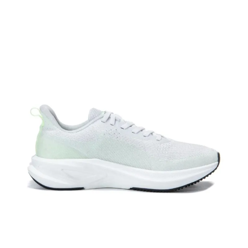 Erke Slip Resistant And Breathable Low Top Running Shoes Women's White Green-1