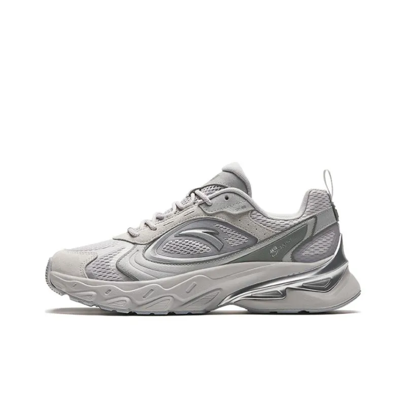 Anta Millennium Shock Absorbers With Slip Resistant Features Low Top Casual Shoes Men's Gray Silver-0