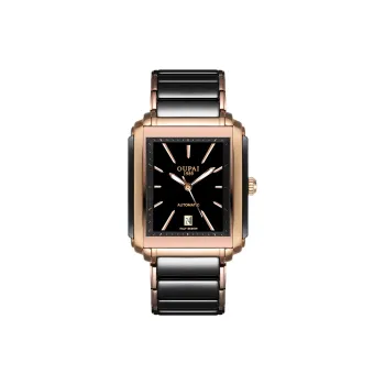 OUPAI Automatic Mechanical Movement Ceramic Strap Watch Men's Watches Black Dial OP80060