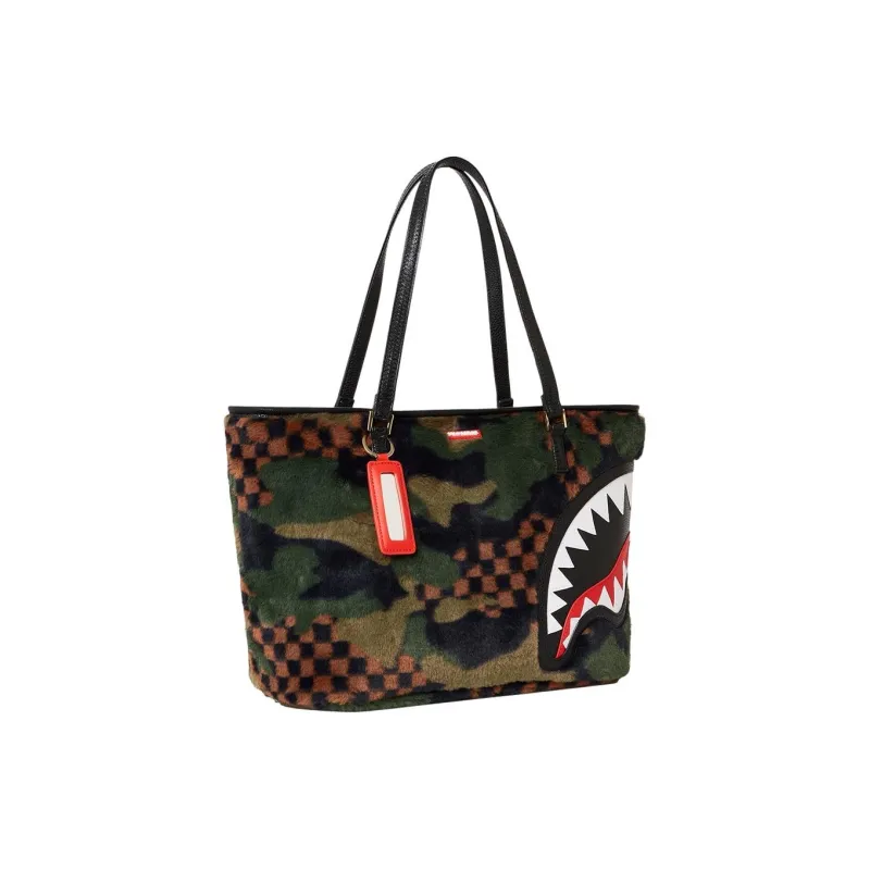 SPRAYGROUND Polyester Tote Bag Shopping Bag Handbag Shoulder Bags Unisex Black Brown-1