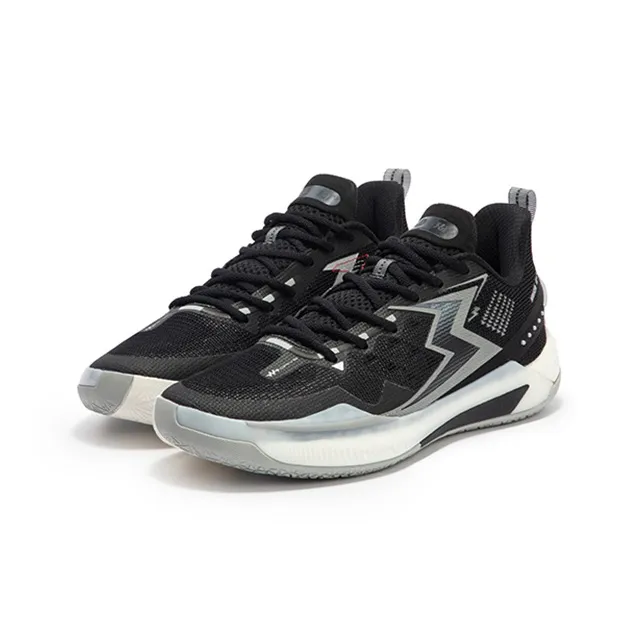361° BIG3 5.0 Quick Basketball Shoes Unisex Low Top Black/Silver-2