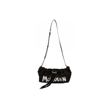 Alexander McQueen Nylon Shoulder Bag Women's Black