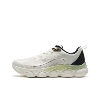 XTEP Jumping Shoes Cushioning Low Top Running Shoes Men's Canvas White/Black