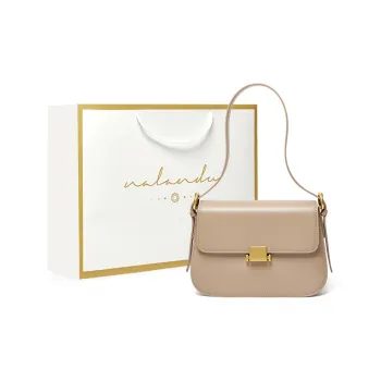 Narandu Cow Leather With Synthetic Leather Tofu Bag, Small Square Bag, Shoulder Bag, Crossbody Bag Women's Multicolor