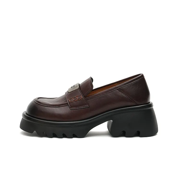 MASOOMAKE Chunky Heel Loafers 6cm Women's-8