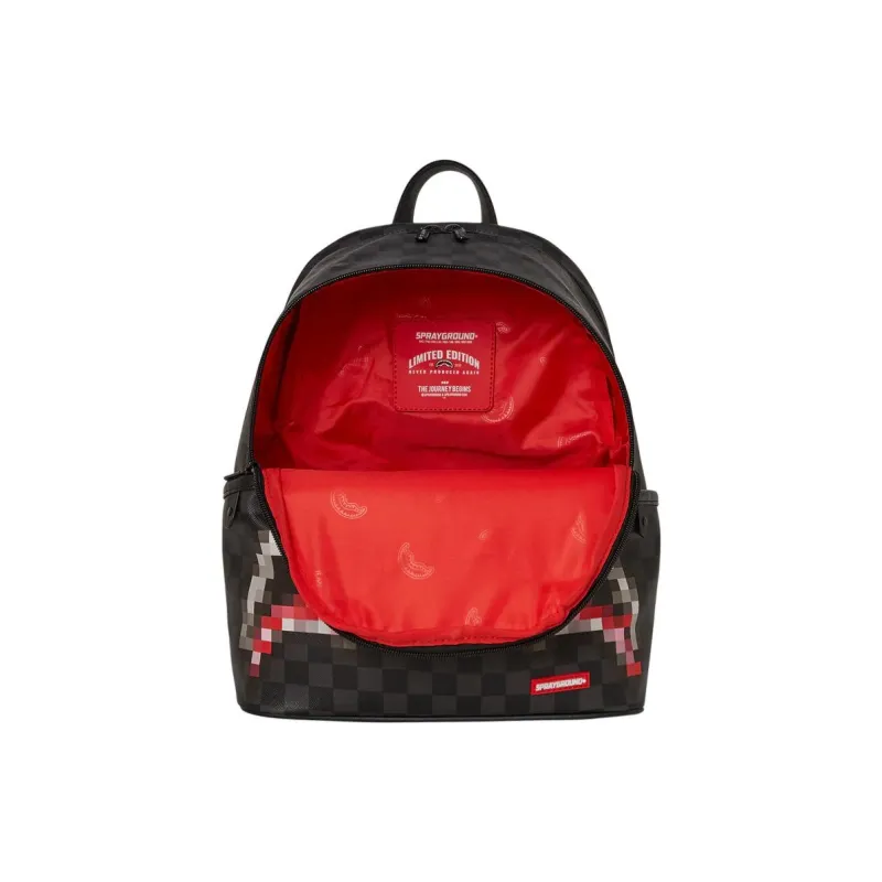 SPRAYGROUND Artificial Leather Backpack Unisex Black-3