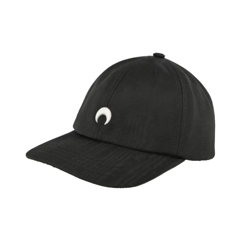 Marine Serre Recycled Polyester, Polyester, Viscose, Cupro, Zinc Alloy Baseball Caps Women's Black-1
