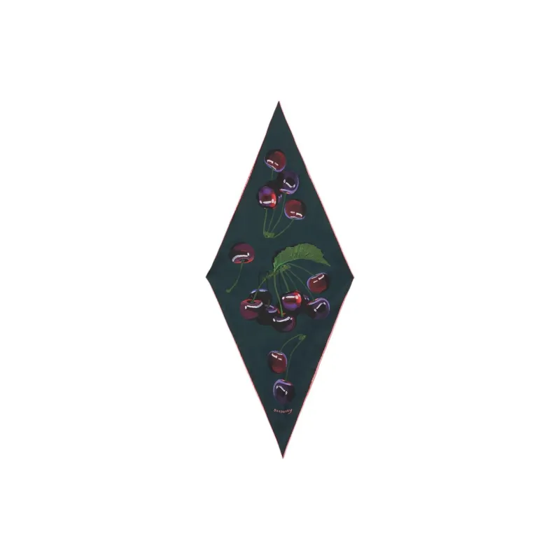 Burberry Silk Scarves Women's Green-2