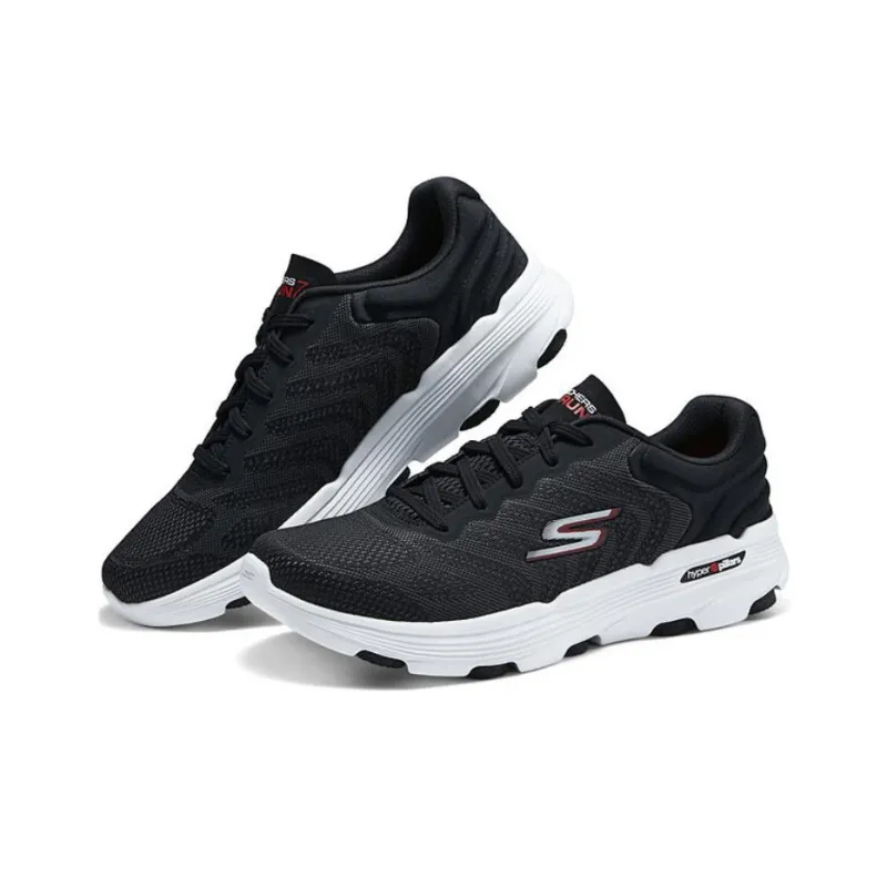 Skechers Anti Slip Wear Resistant Low Top Running Shoes Men's Black White-2