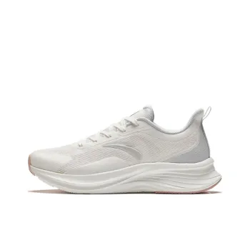Anta Cushioned Slip-Resistant Low-Top Running Shoes Women's White Gray