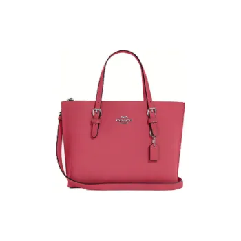 COACH Mollie Leather Tote Bag, Shopping Bag, Crossbody Bag, Shoulder Bag Medium Size Women's Peach Pink