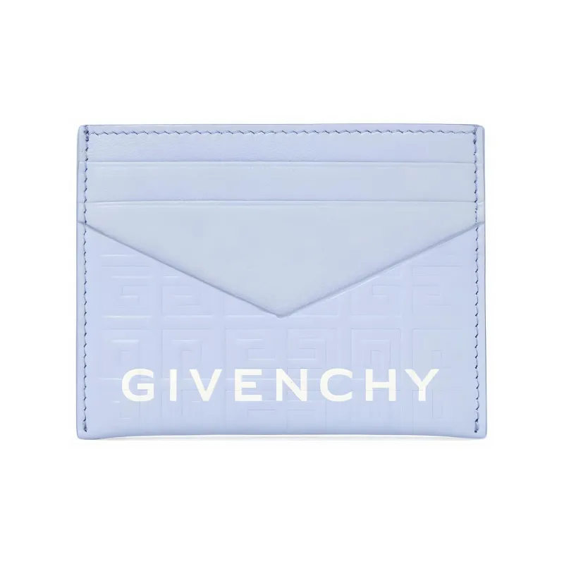 Givenchy Cow Leather Card Holder Women's Pink Blue-0