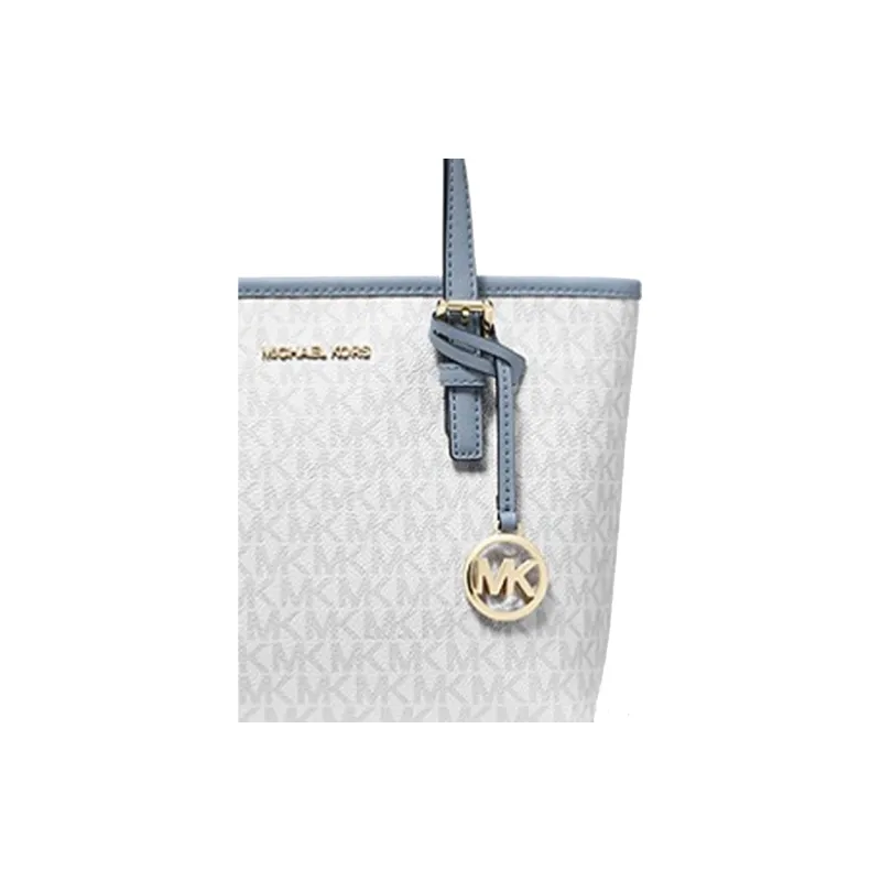 MICHAEL KORS Polyurethane Tote Bag Shopping Bag Shoulder Bag Crossbody Handbag Mini Women's Blue White Multicolor-3
