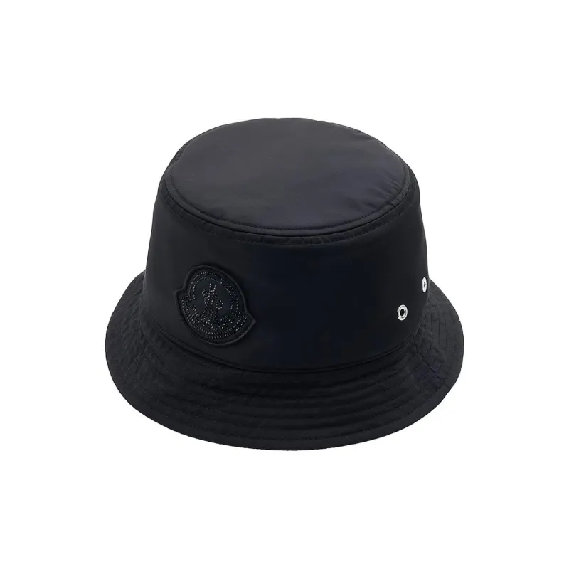 Moncler Polyamide Bucket Hats Unisex Black-4