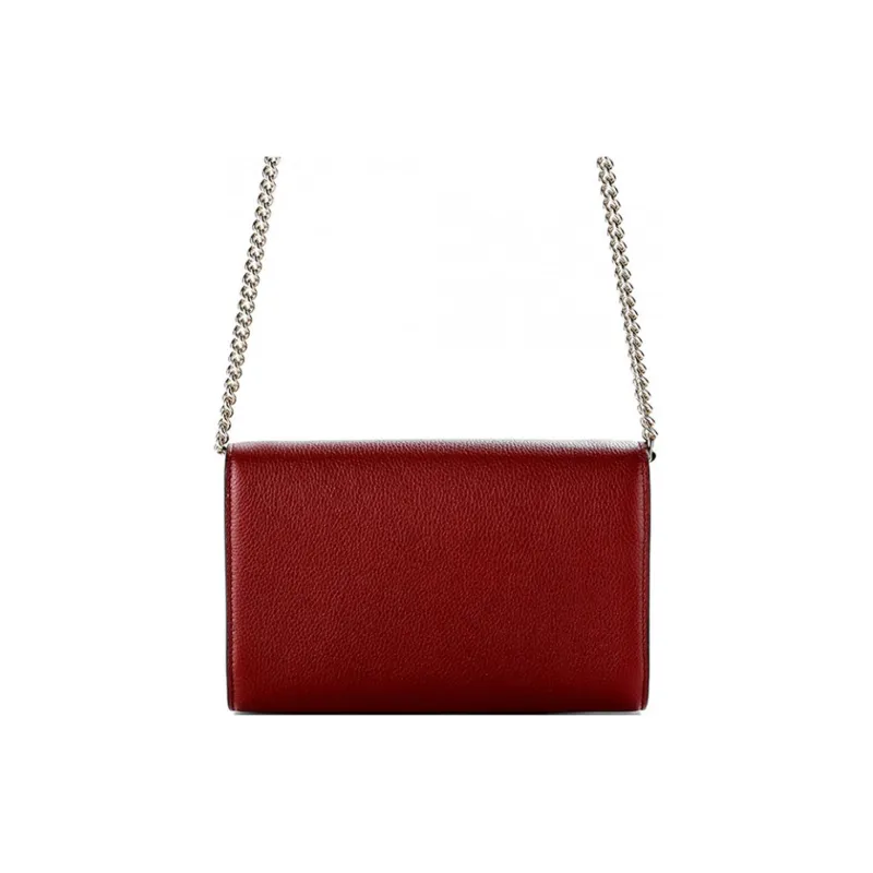 FERRAGAMO Cow Leather Crossbody Bag, Shoulder Bag Women's Red-4