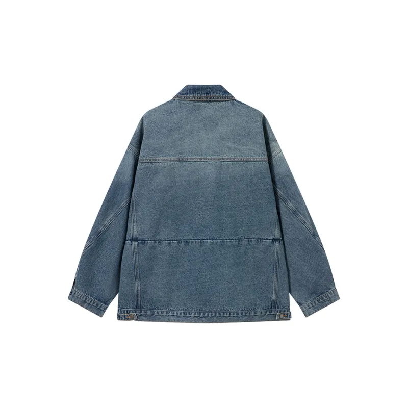 Ouyang Denim Jacket Women's Denim Blue-1