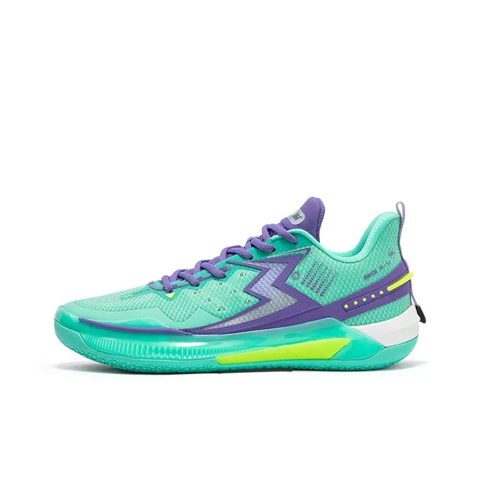 361° BIG3 5.0 Quick Basketball Shoes Unisex Low Top Green/Purple-0