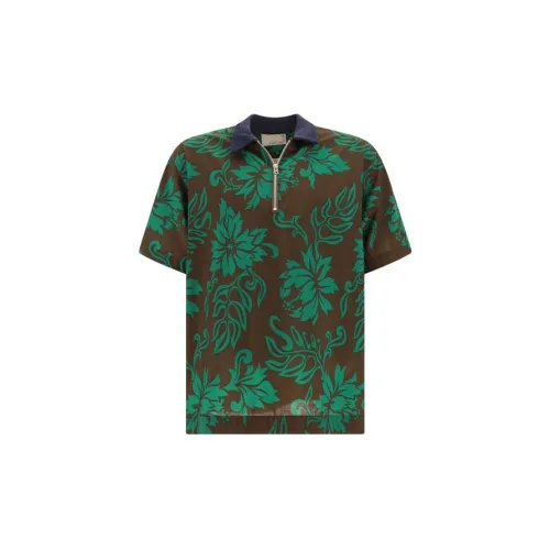 Sacai Polo Shirts Men Green