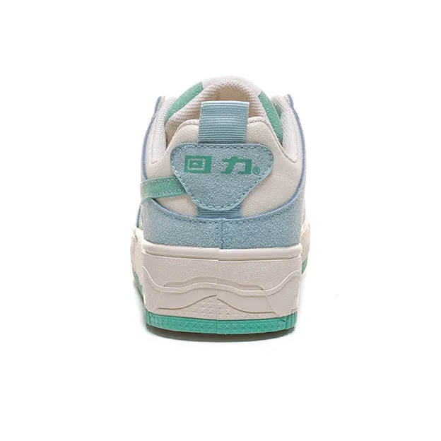 Warrior Comfortable And Versatile Anti Slip And Wear Resistant Lightweight Low Top Canvas Shoes Women's Beige Blue-4