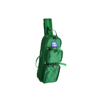 KOUGA Thickened Water-Resistant Oxford Long Sports Cycling Sling Bag Medium Size Unisex Green Black