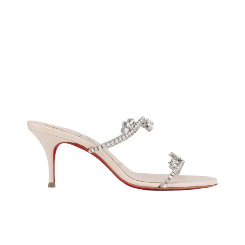 CL LUBOTING Slide Slippers Women's Silver-1