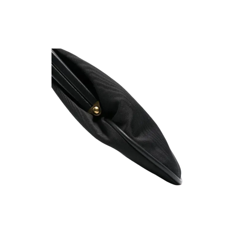 Vivienne Westwood Calfskin Textile One Shoulder Clutch Women's Black-3
