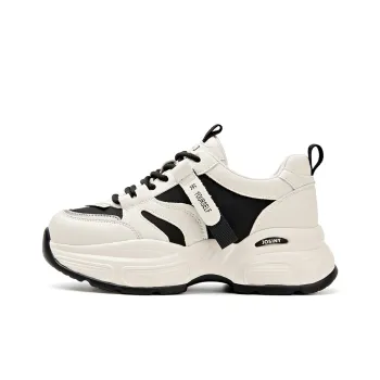 JOSINY Chunky Sneakers Women's Low Top Brown, Beige, Black