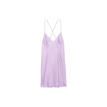 Victoria's Secret Satin Open Back Slip Nightgown Women's Light Purple