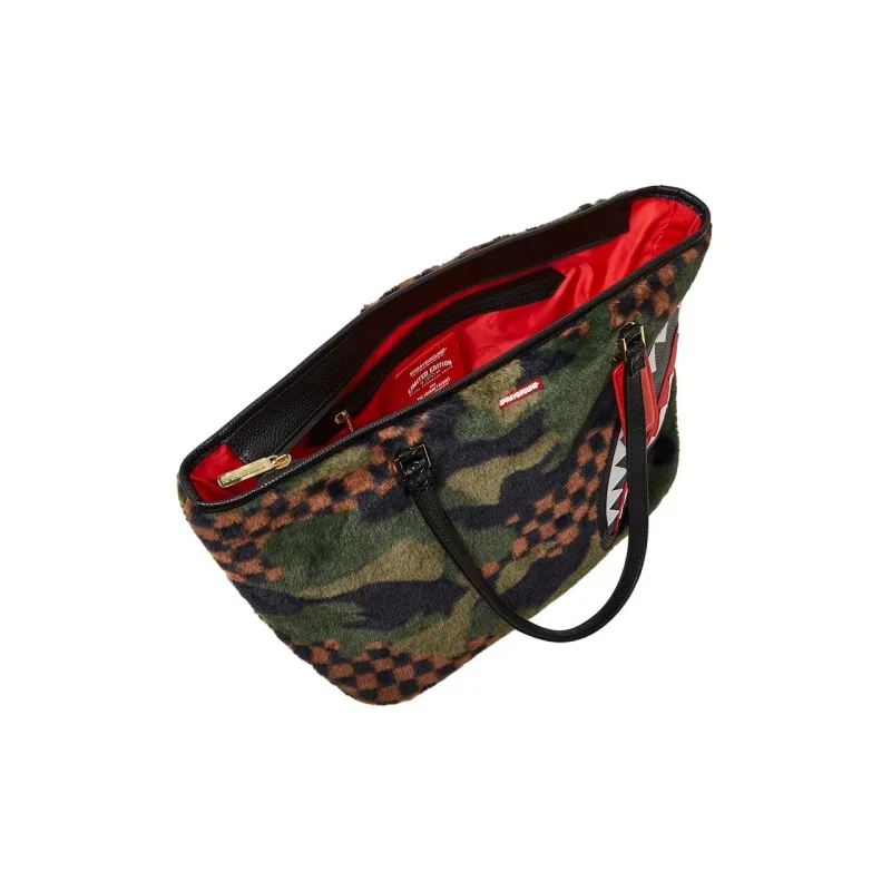 SPRAYGROUND Polyester Tote Bag Shopping Bag Handbag Shoulder Bags Unisex Black Brown-3