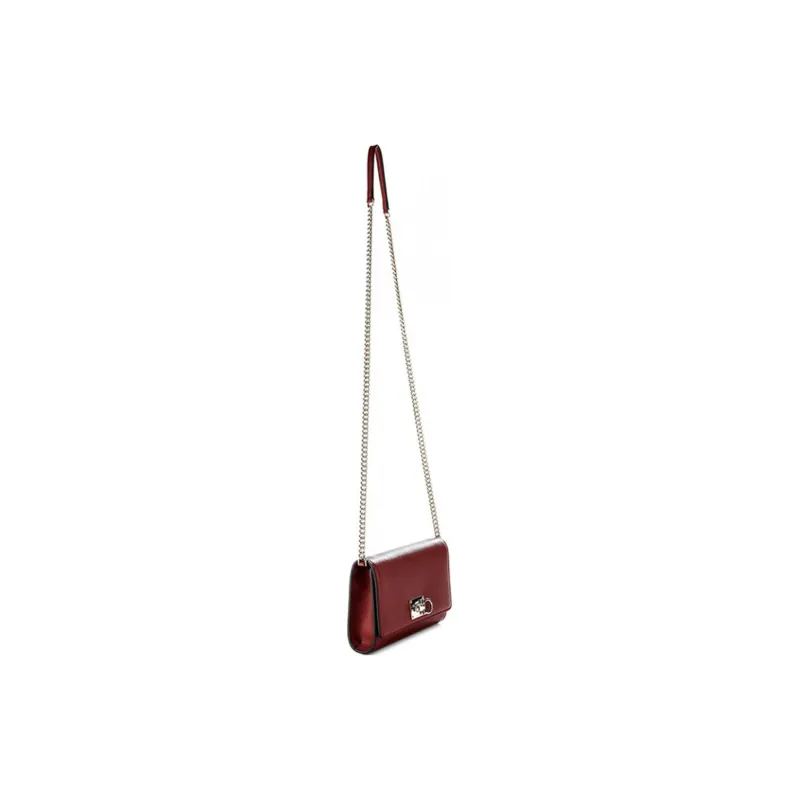 FERRAGAMO Cow Leather Crossbody Bag, Shoulder Bag Women's Red-1
