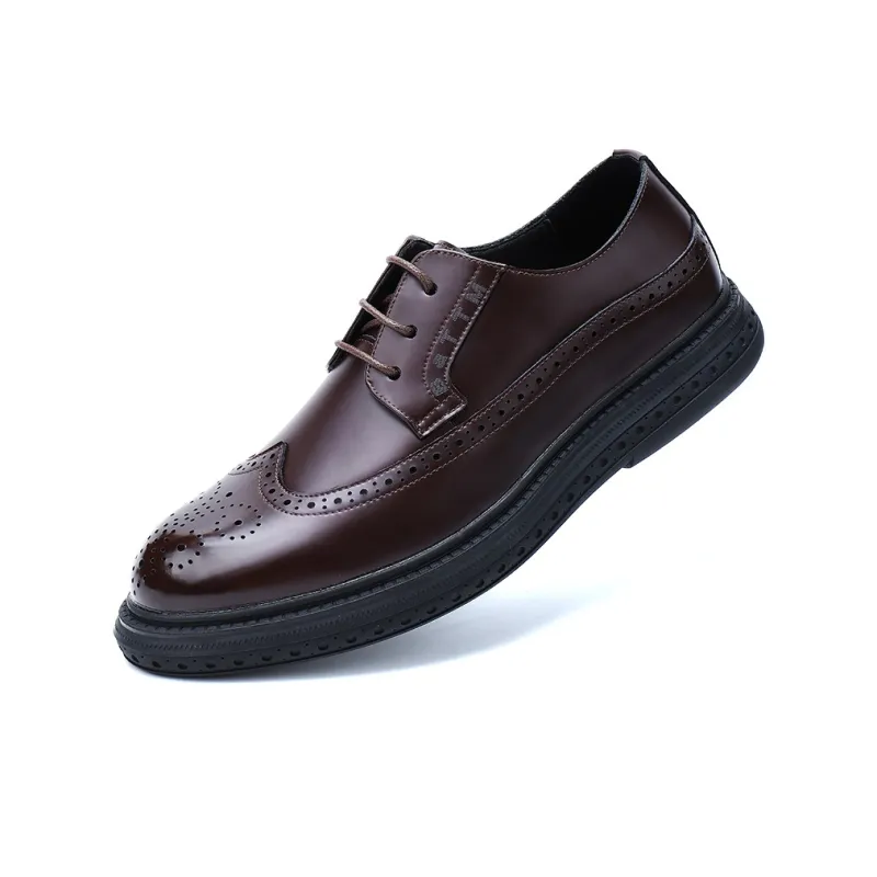 Batotem Dress Shoes Men Low Top Black/Brown-5