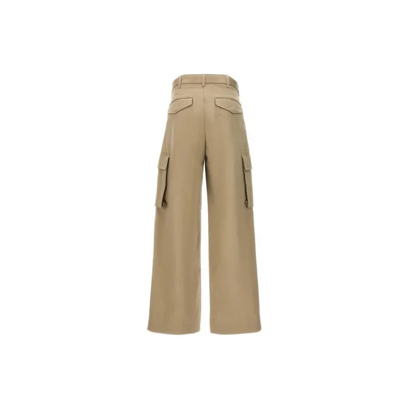 Sacai Wide Leg Belted Trousers-1