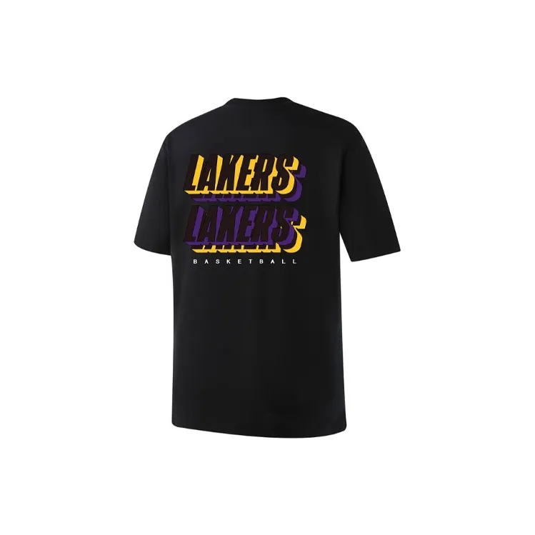 NBA Drop Shoulder Sleeve T-Shirt Unisex Black-1