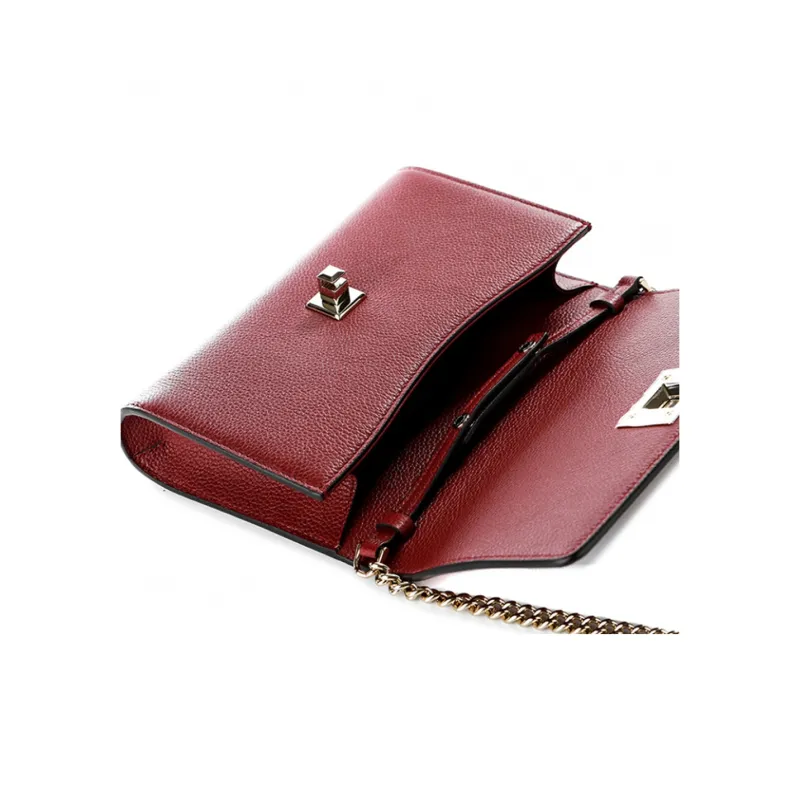 FERRAGAMO Cow Leather Crossbody Bag, Shoulder Bag Women's Red-7