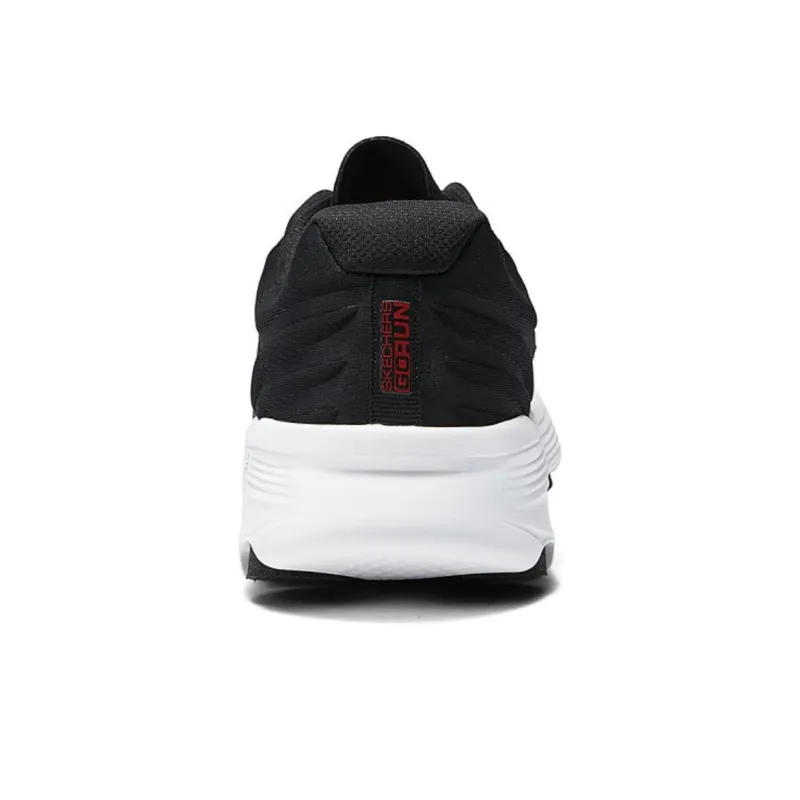 Skechers Anti Slip Wear Resistant Low Top Running Shoes Men's Black White-4